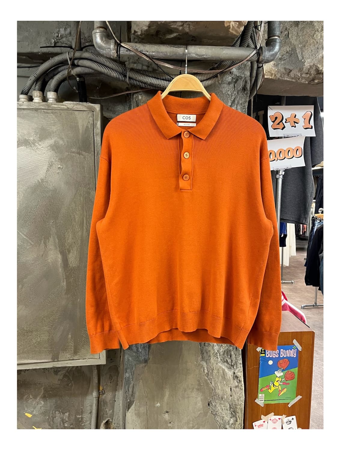 코스 카라 니트 오렌지 M #csz4140 상품이미지1