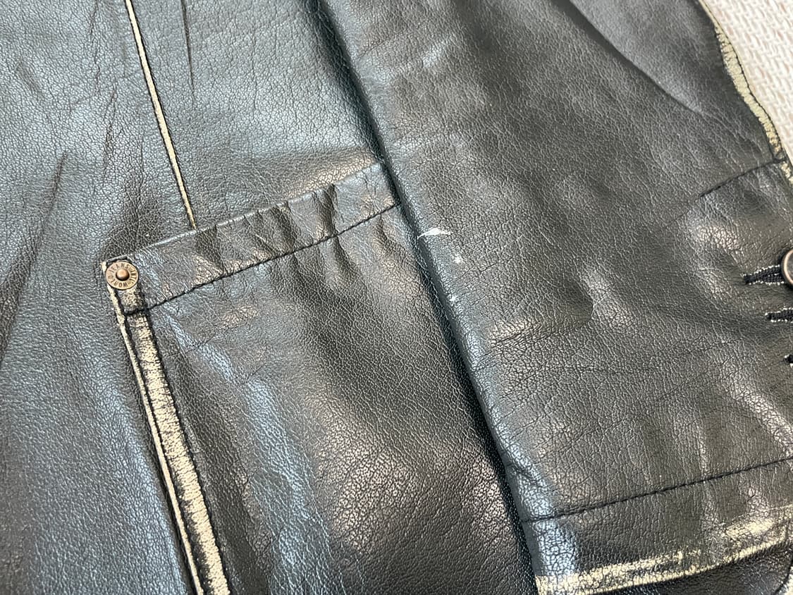 빈티지 양가죽 테일러드 가죽 자켓 J03714 상품이미지3