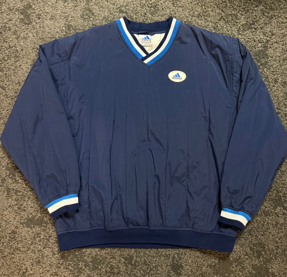 (XL) 90년대 빈티지 아디다스 브이넥 스웻셔츠 상품이미지1