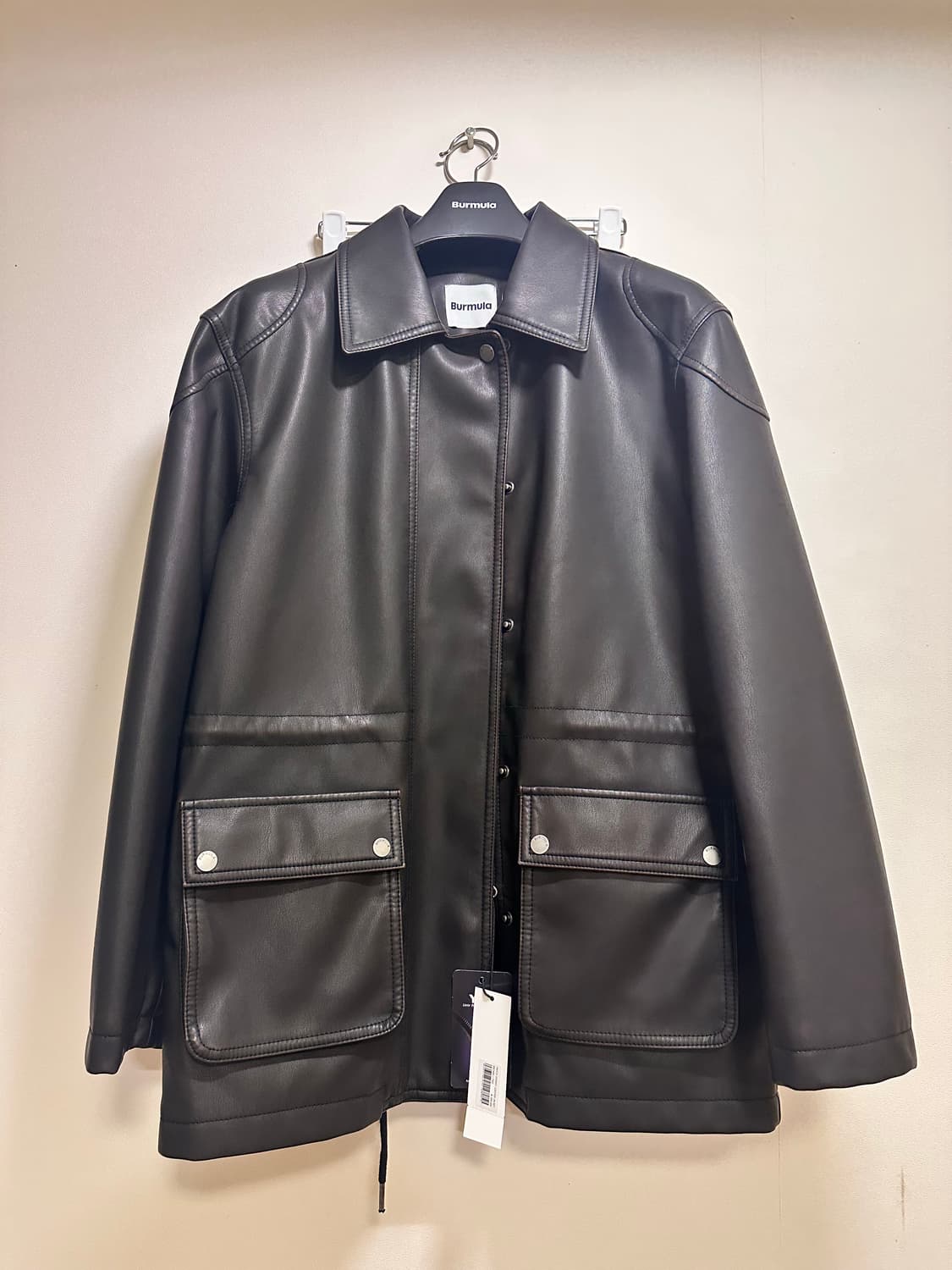 버뮬라 패치 오버핏 레더 자켓 상품이미지6