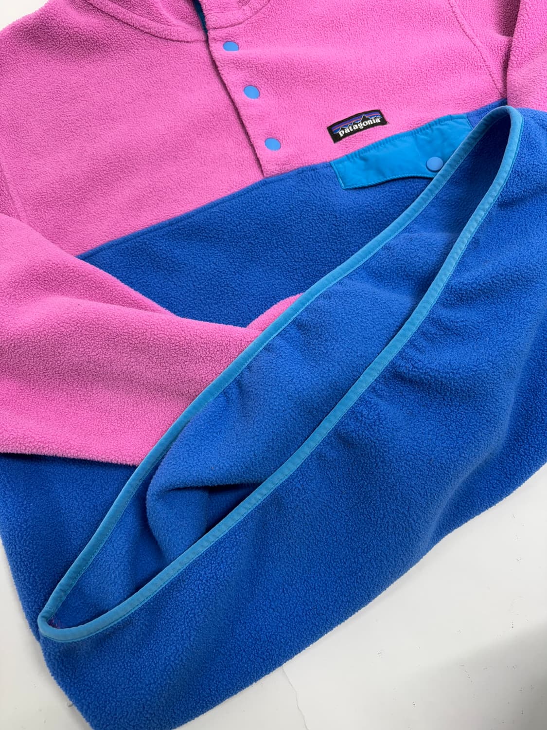 파타고니아 신칠라 스냅티 핑크/블루 우먼즈L 상품이미지4