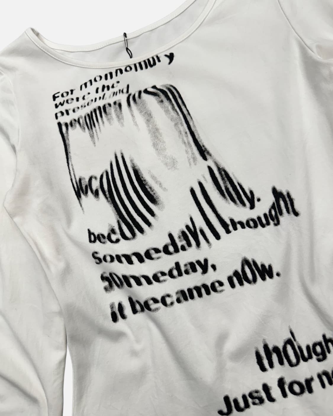 grunge lettering white t-shirt 상품이미지3