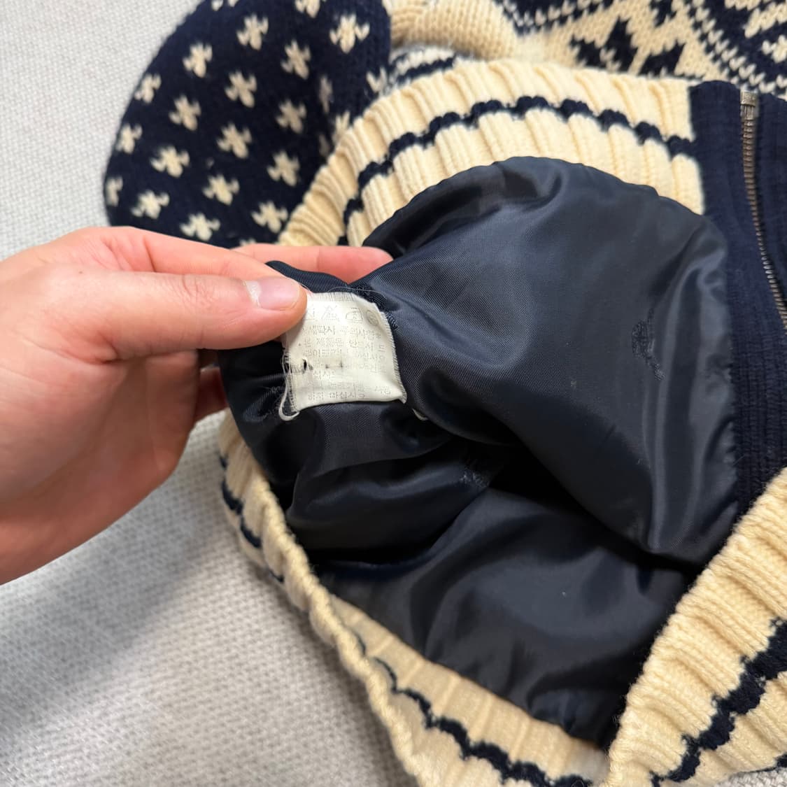 빈폴 패턴 니트 집업 자켓 상품이미지4