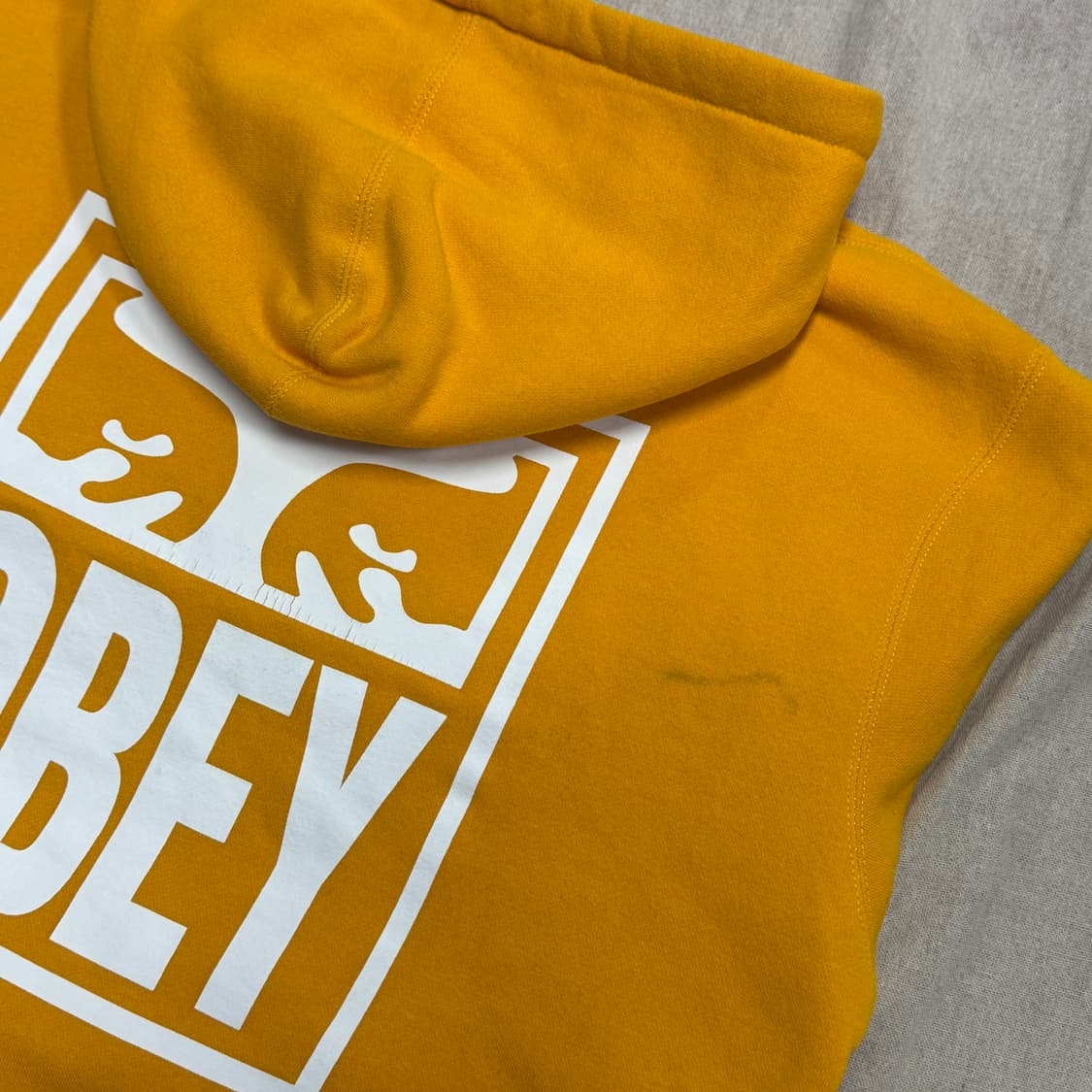 오베이 백로고 빅로고 옐로우 후드 L 상품이미지9