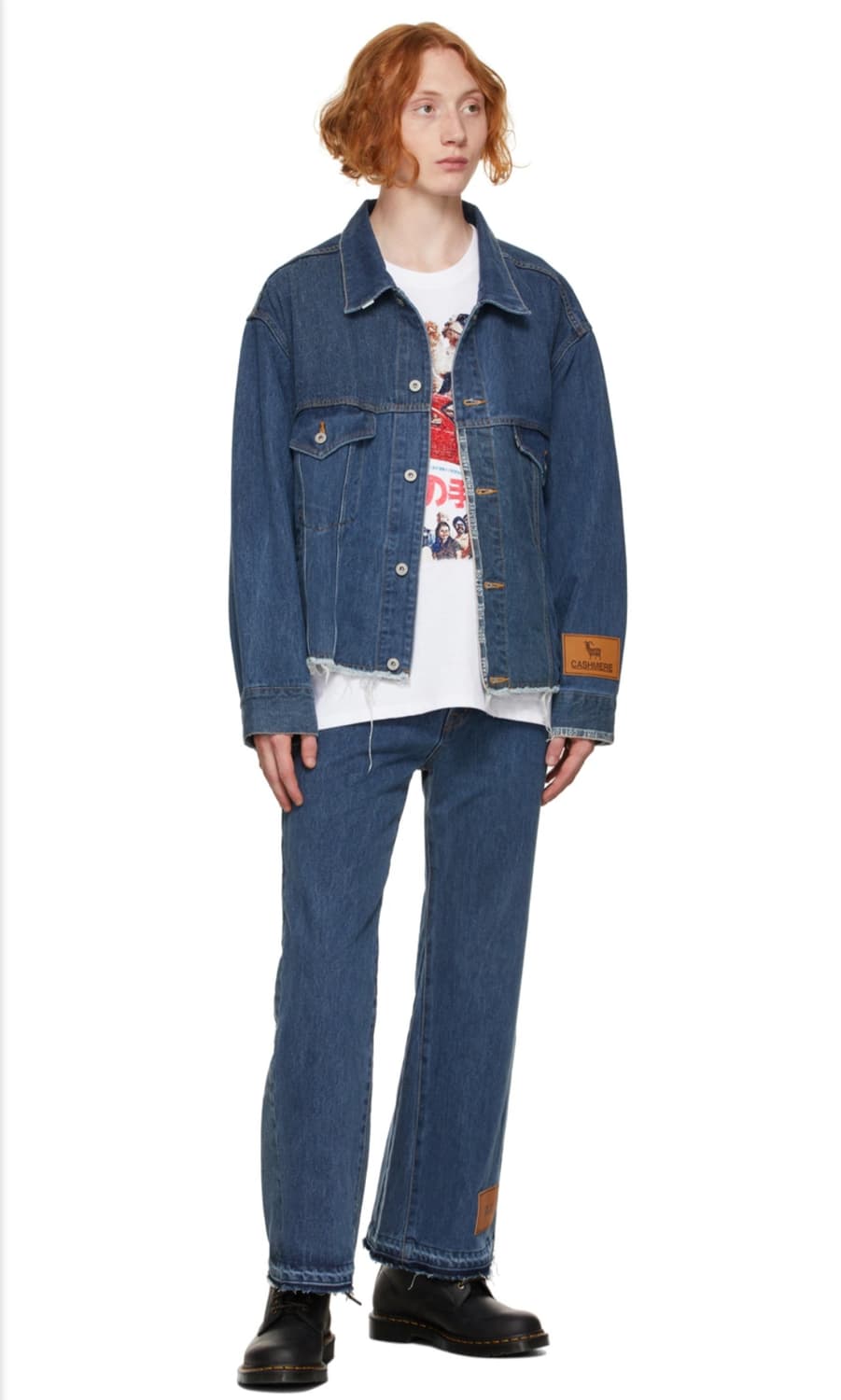 더블렛 업싸이클 오리지널 패치워크 부츠컷 데님 상품이미지1