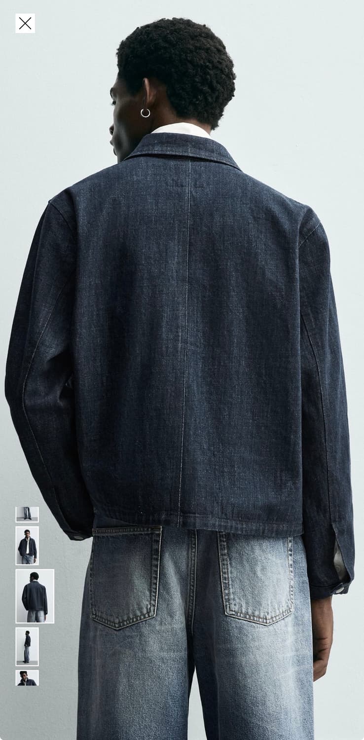 자라 Zara 토글 데님 자켓 M size 새상품 4470/341/40 상품이미지7