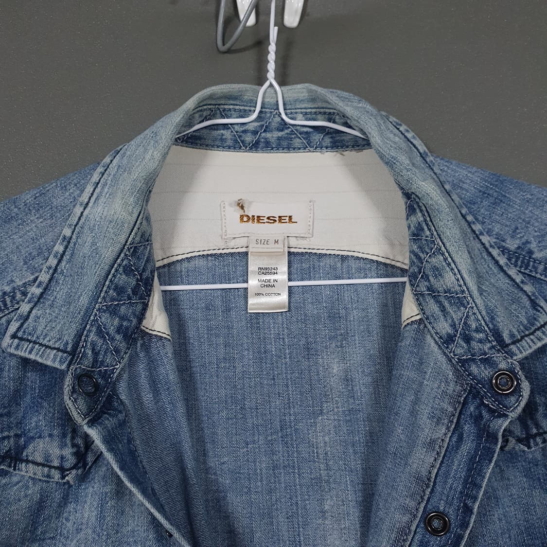 M (95) 디젤 디스트로이드 패치 투포켓 워싱 웨스턴 데님 셔츠 상품이미지6