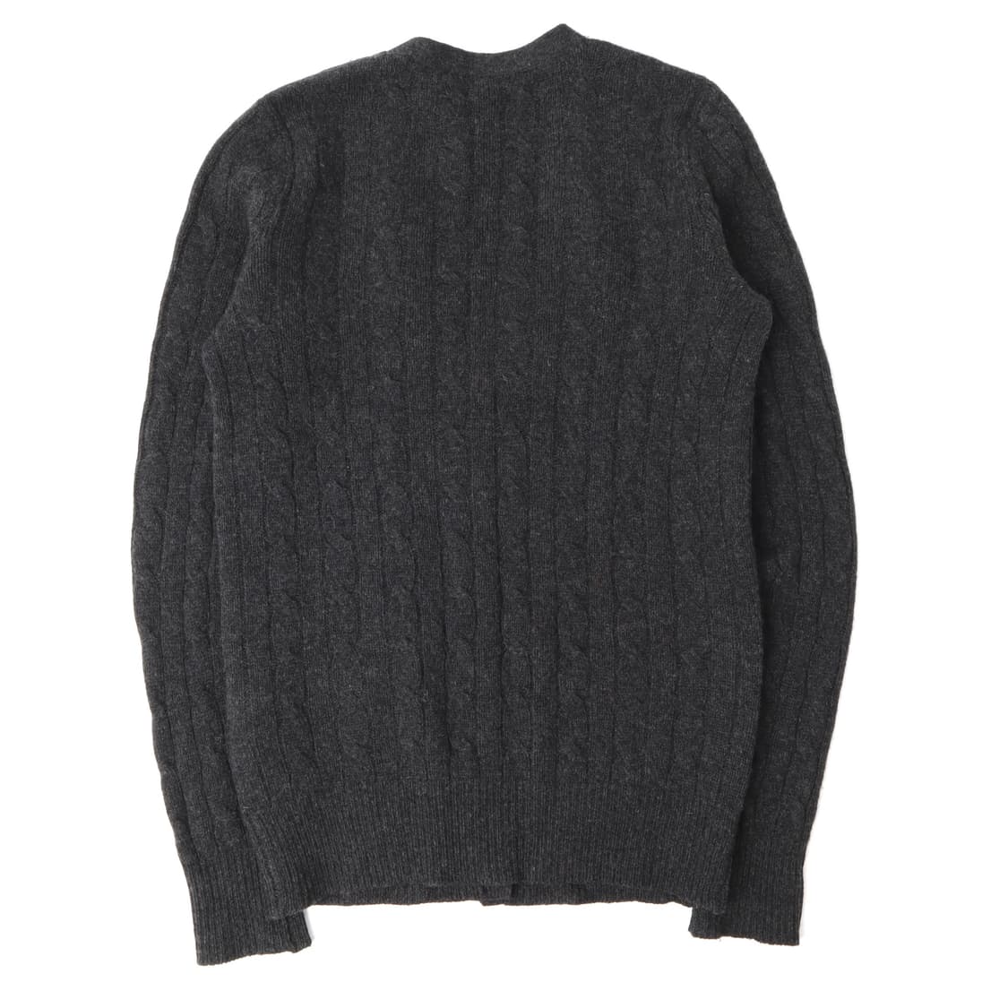 랄프로렌 챠콜 레더패치 울 캐시미어 가디건 상품이미지5