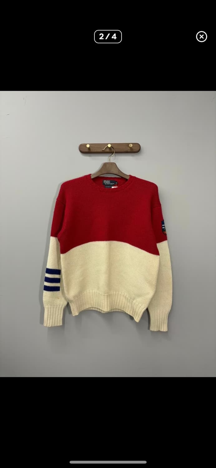 폴로 랄프로렌 80‘s 수이사이드 스키 패치 니트 H911 상품이미지2