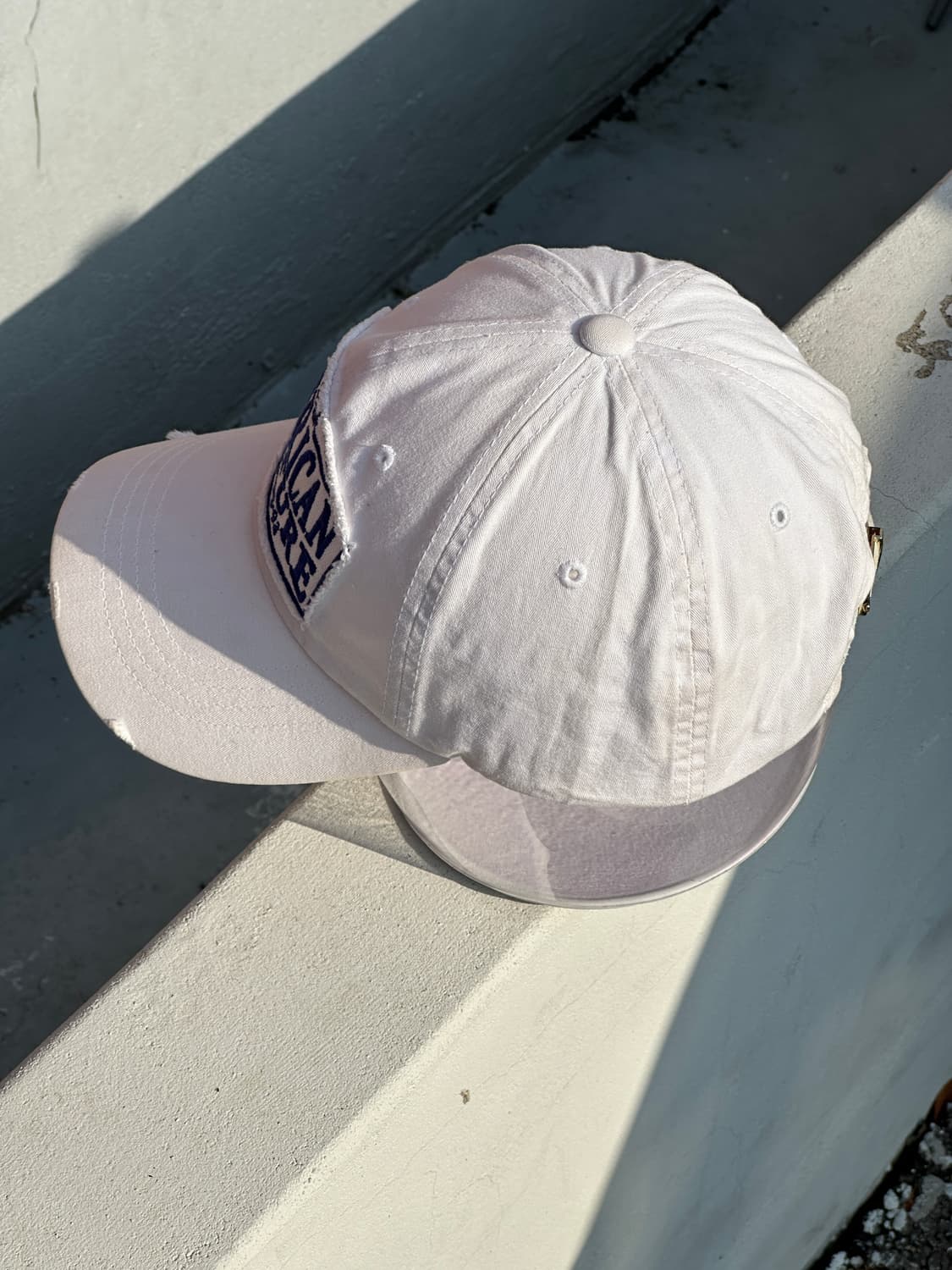 [M-L] 버켄스탁 스포츠 아메리칸 컬쳐 패치 화이트 볼캡 모자 상품이미지3