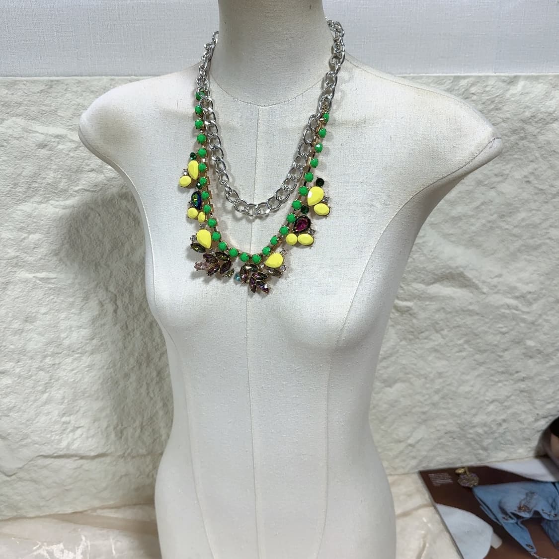 빈티지 오리엔탈 쿠바체인 레이어드 목걸이 상품이미지1