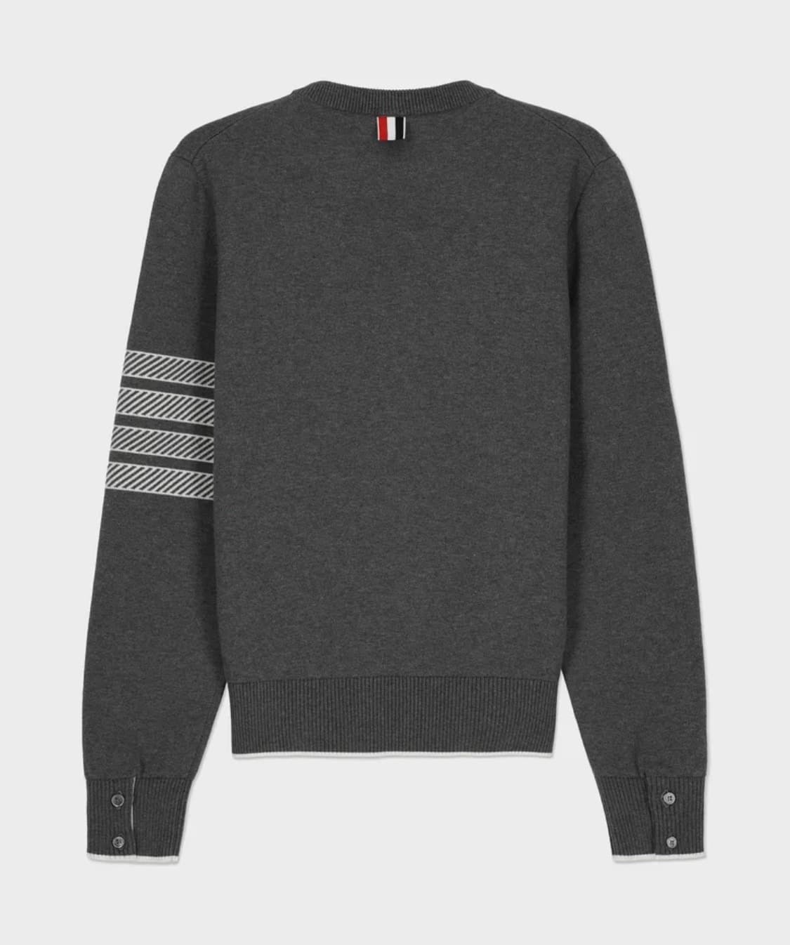 [3] 톰브라운 4 바 앵커 로고 자수 니트 그레이 상품이미지2