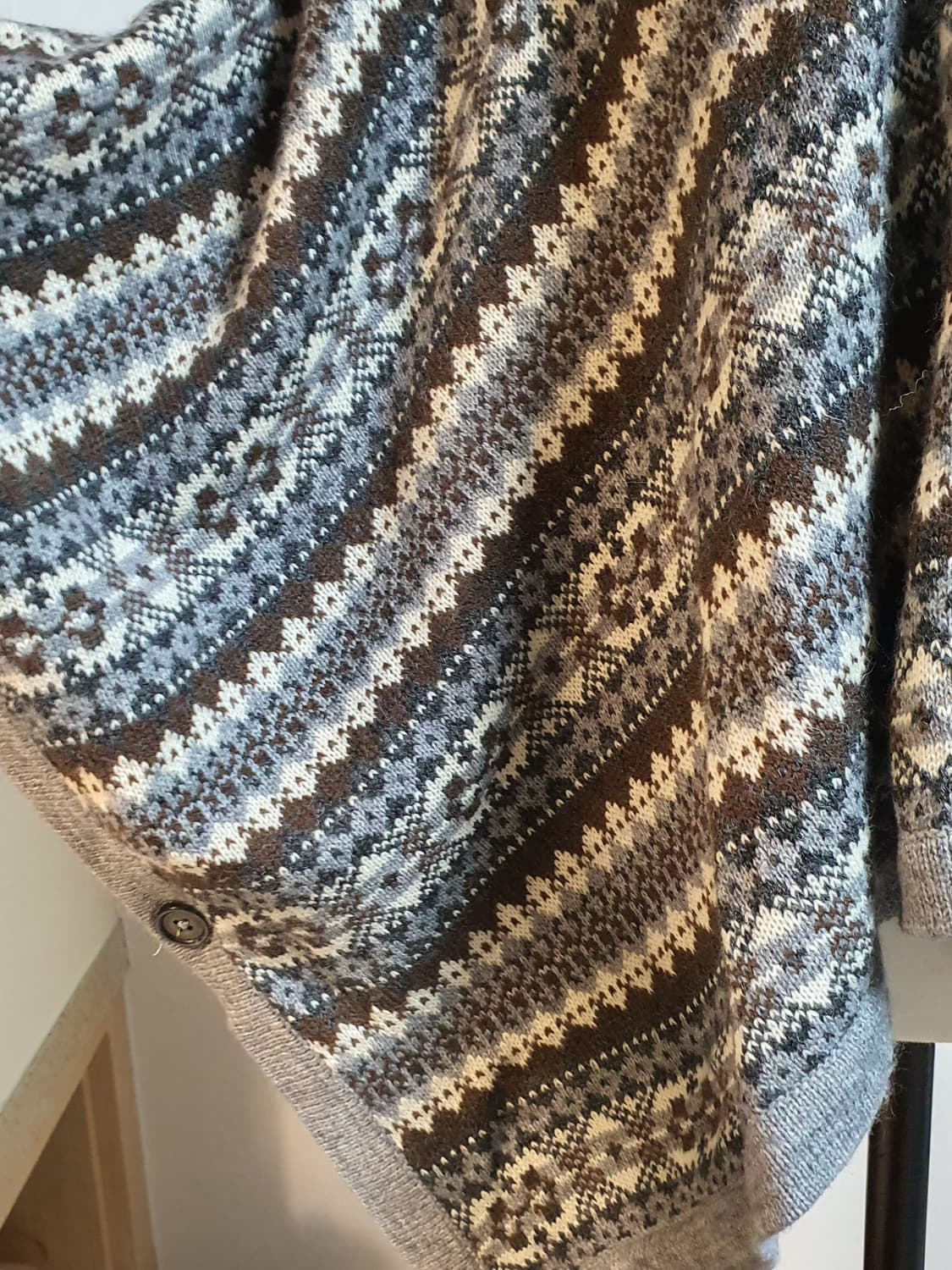 [모리걸] 노르딕 패턴 니트 판쵸 케이프 에스닉모리 상품이미지4