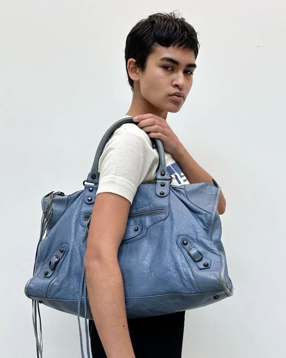 발렌시아가 시티백 라지 브라운 상품이미지8