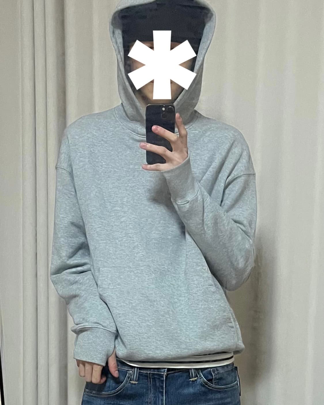 인템포무드 해비 코튼 썸홀 후디 L 상품이미지6