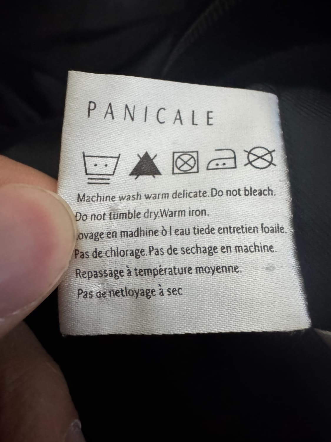 빠니깔레 울 미니멀 클래식 봄버 울 자켓 블랙 XL 상품이미지4