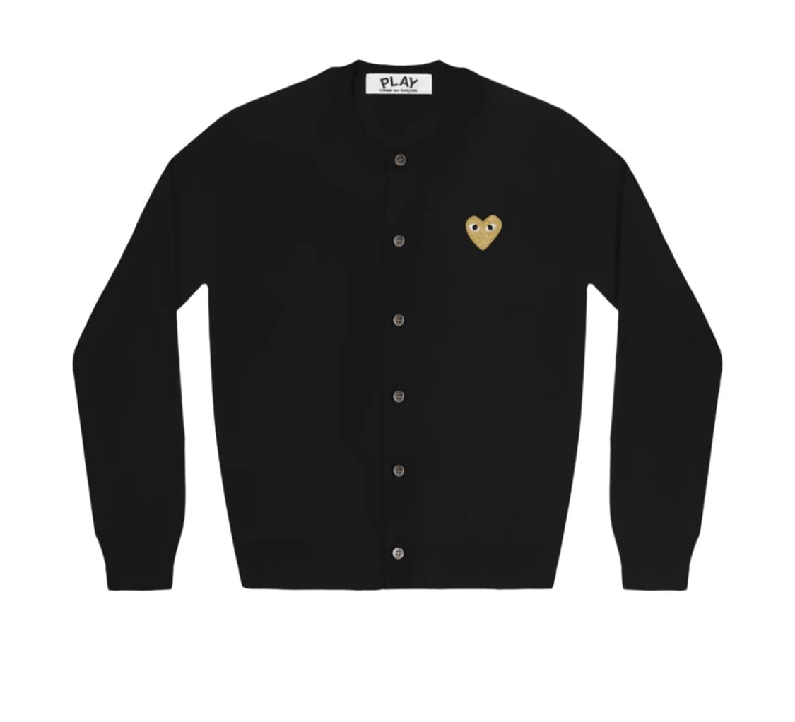 꼼데가르송 플레이 골드와펜 블랙 가디건 상품이미지1