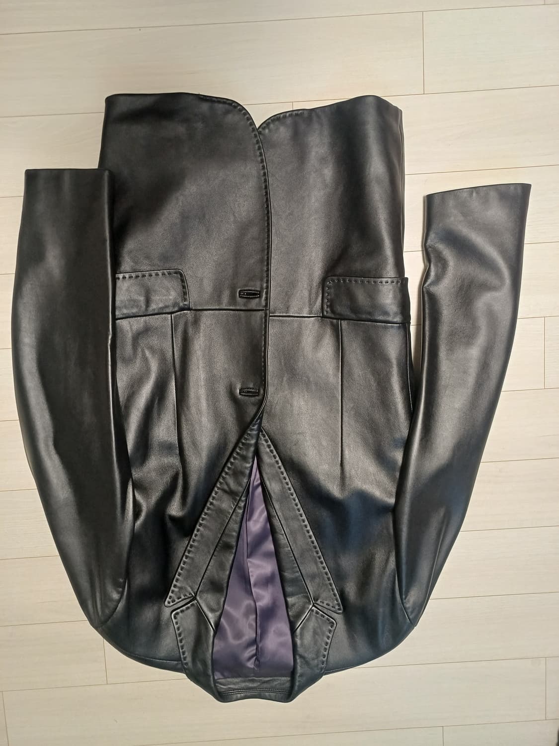 [KOLON] GGIO II 리얼 램스킨 핸드스티치 레더 자켓 (100) 상품이미지4