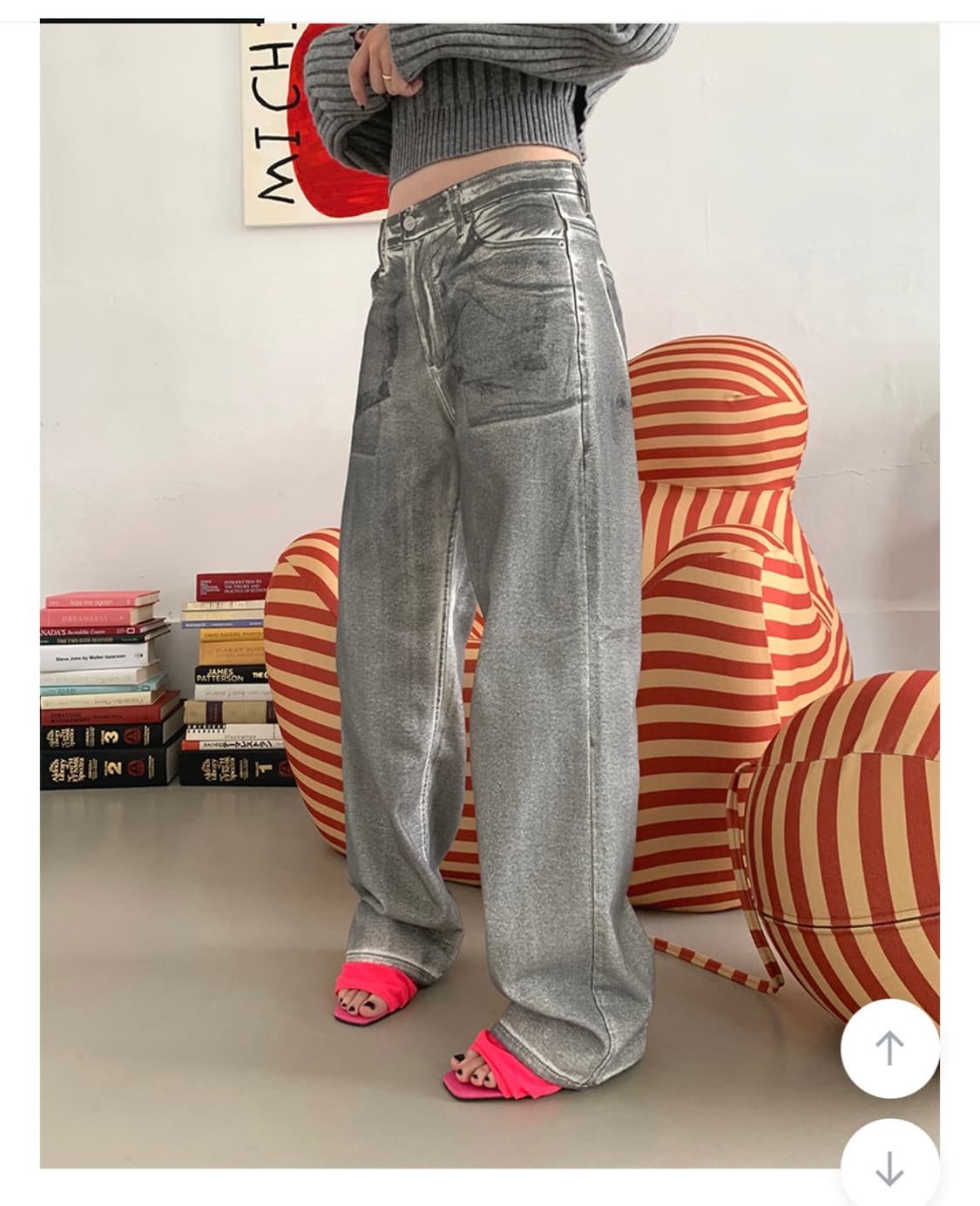 유니크 워싱 와이드 팬츠 상품이미지2