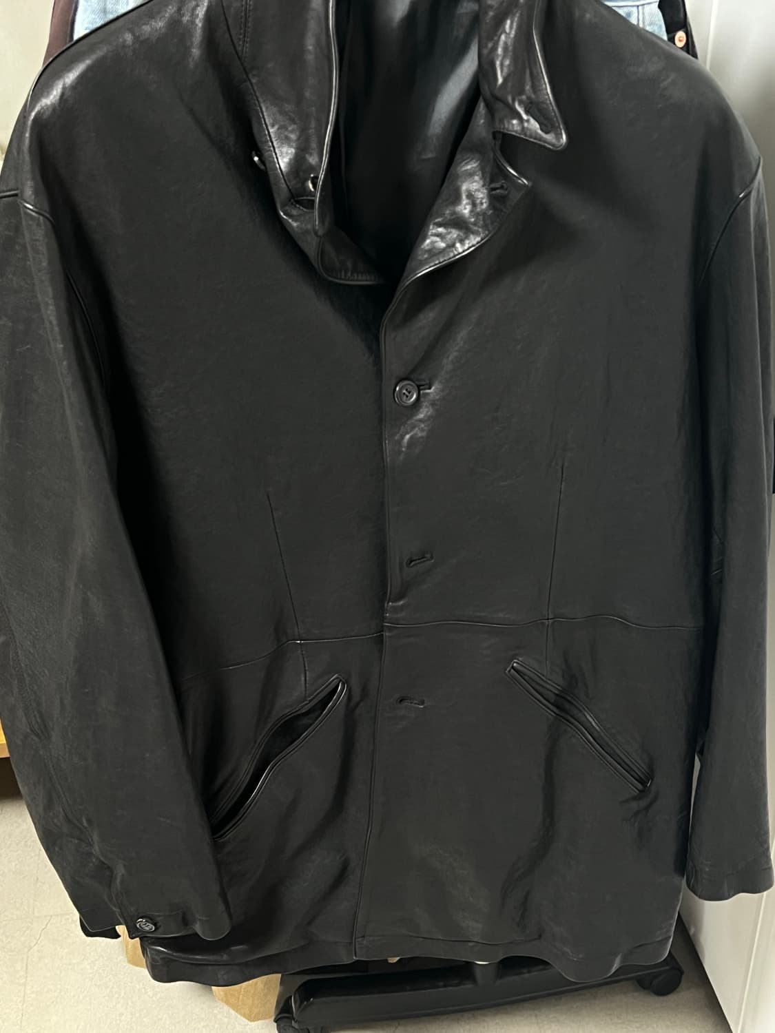 25SS 유스 워시드 레더 자켓 (S) 상품이미지2