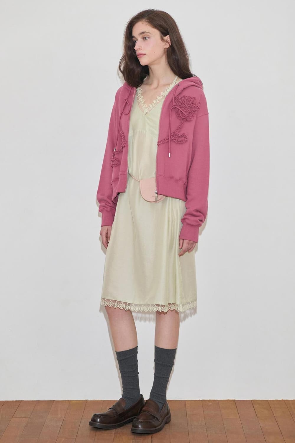 시눈 Rose Frill Hoodie Zipup 상품이미지2