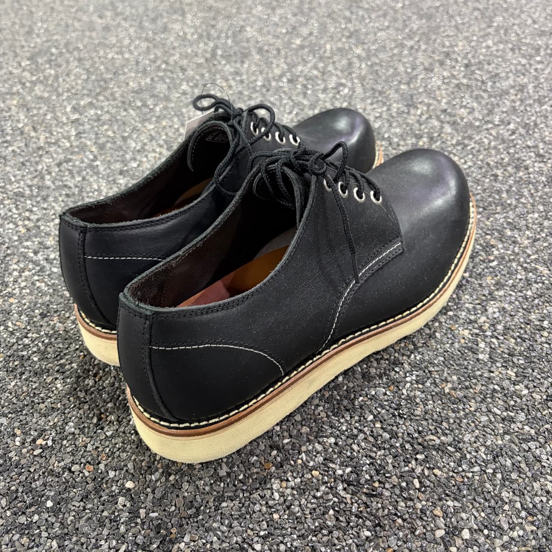 호킨스 4인치 플레인 블랙 가죽 로우 워커 B3938 상품이미지4