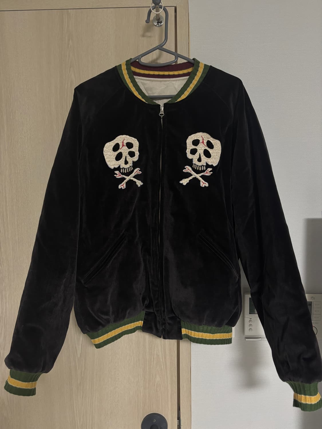 캐피탈 벨베틴 설파이드 수베니어 레인 스컬 자켓 블랙 상품이미지3