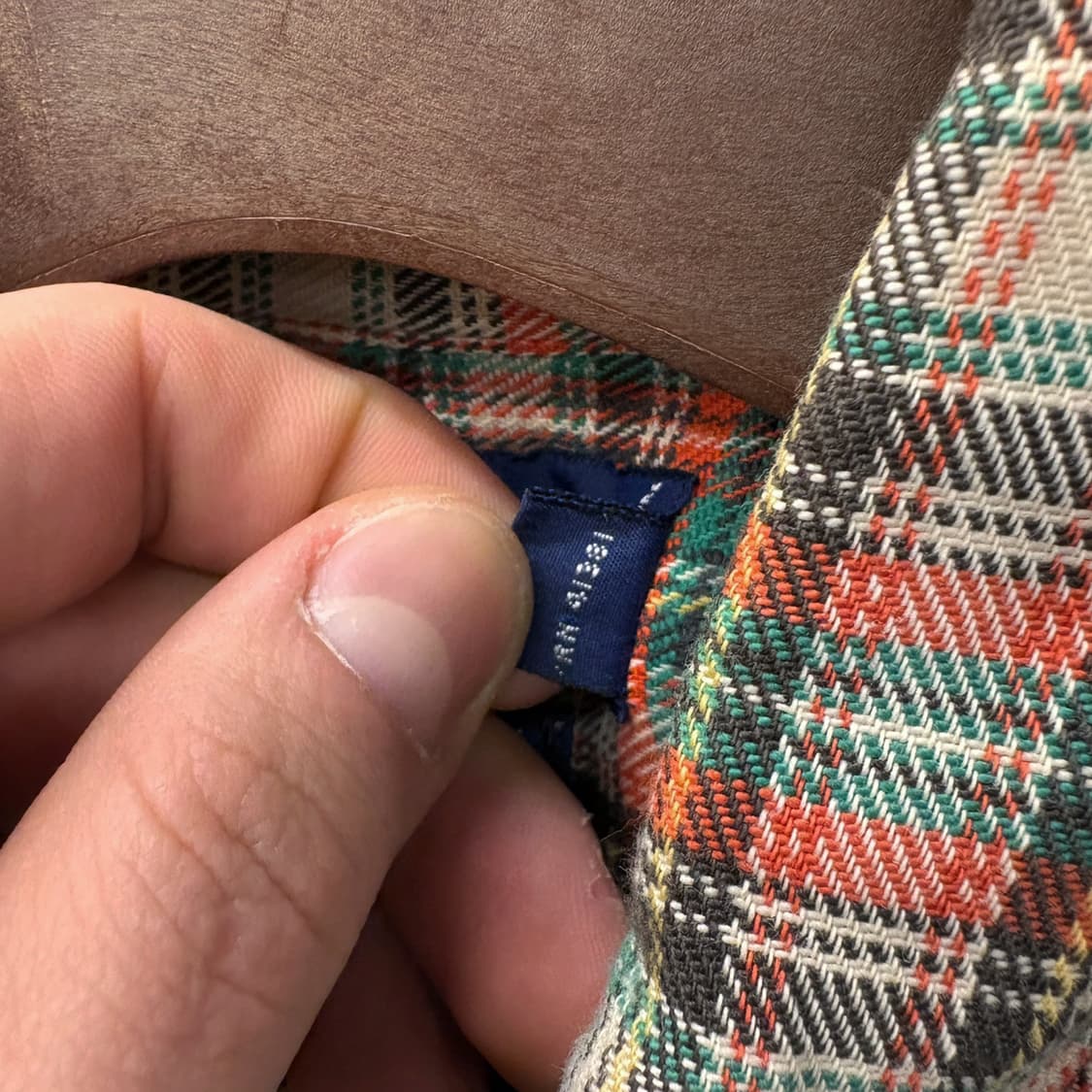 폴로 랄프로렌 트위드 타탄체크 버튼다운 셔츠 코튼트윌 오렌지포니 N657 상품이미지7