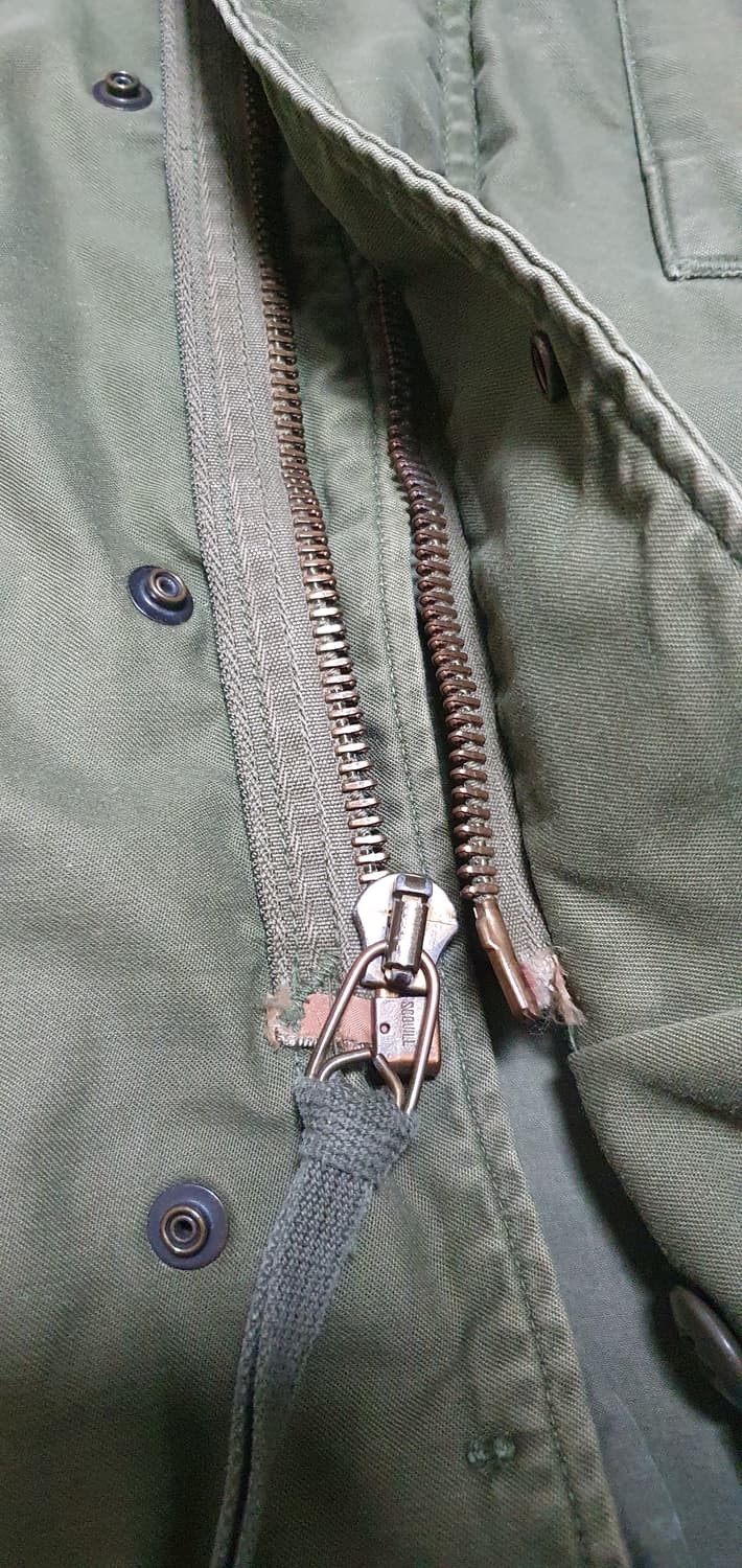 미군 오리지널 m65 필드자켓 3세대 미디움숏 '75년 생산 상품이미지2