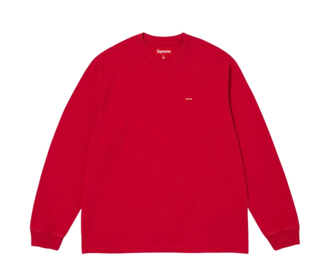 25fw슈프림 미니로고 롱슬리브 M 다크 레드  상품이미지1