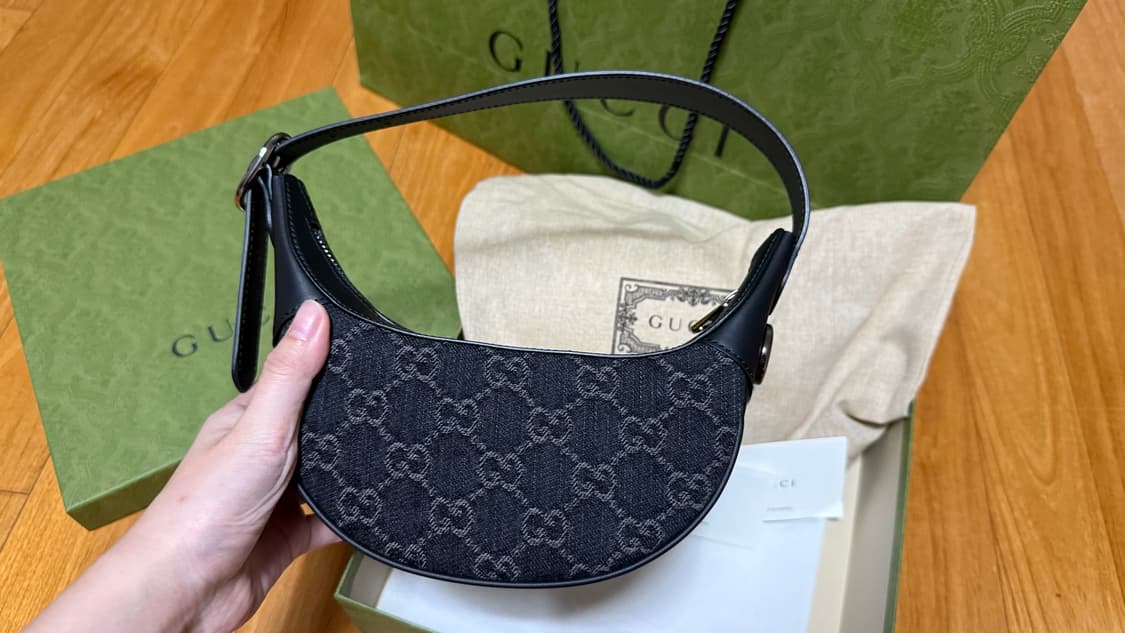 구찌 오피디아 GG 미니백 그레이 블랙 데님 상품이미지1