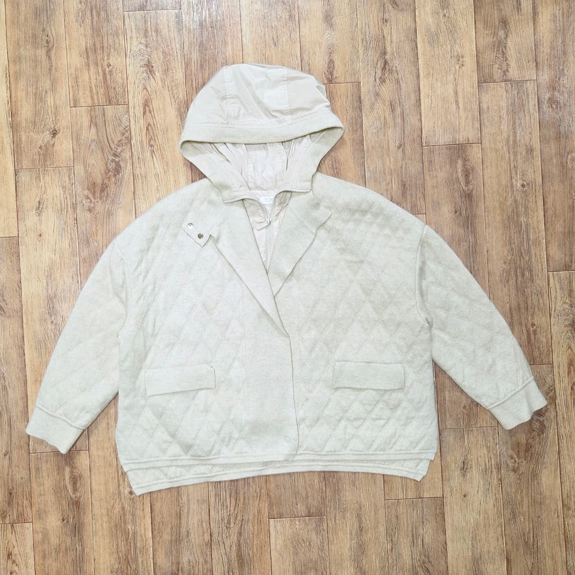 타임(TIME) 패딩 레이어 캐시미어 블렌드 니트점퍼 프리사이즈 상품이미지5