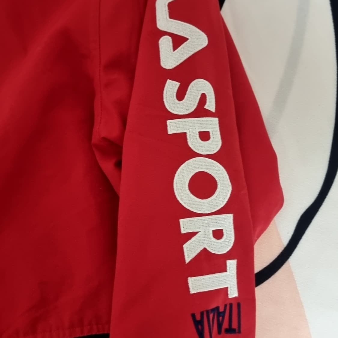 90년대 휠라 FILA 스포츠 바람막이 자켓 레드 네이비(105) 상품이미지3