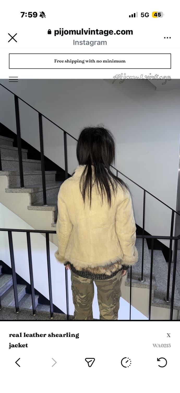 피조물 real leather shearling jacket 상품이미지3