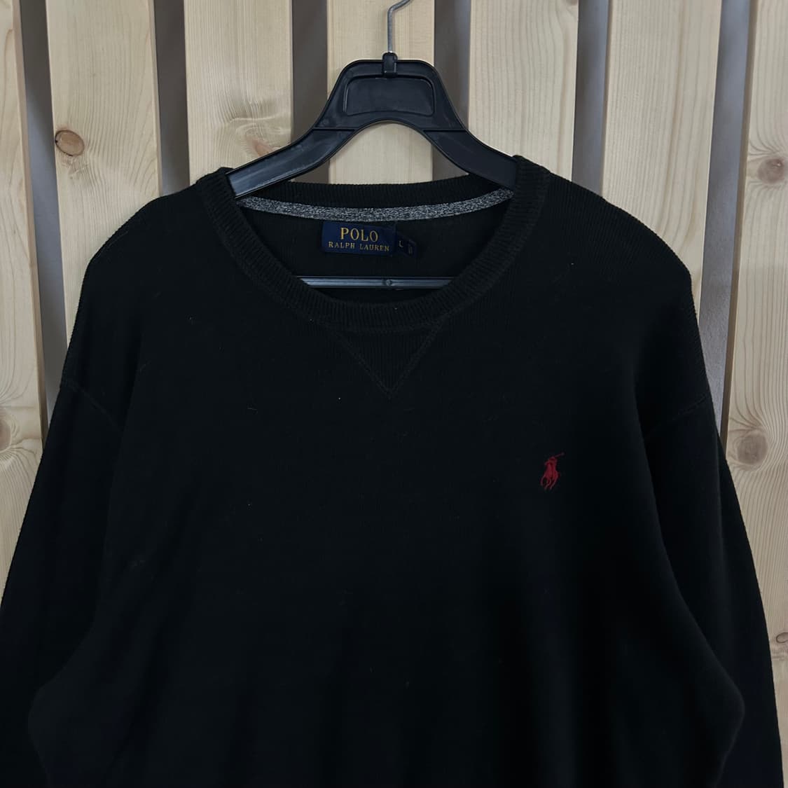 (L) 폴로 랄프로렌 블랙 라운드 니트 상품이미지3