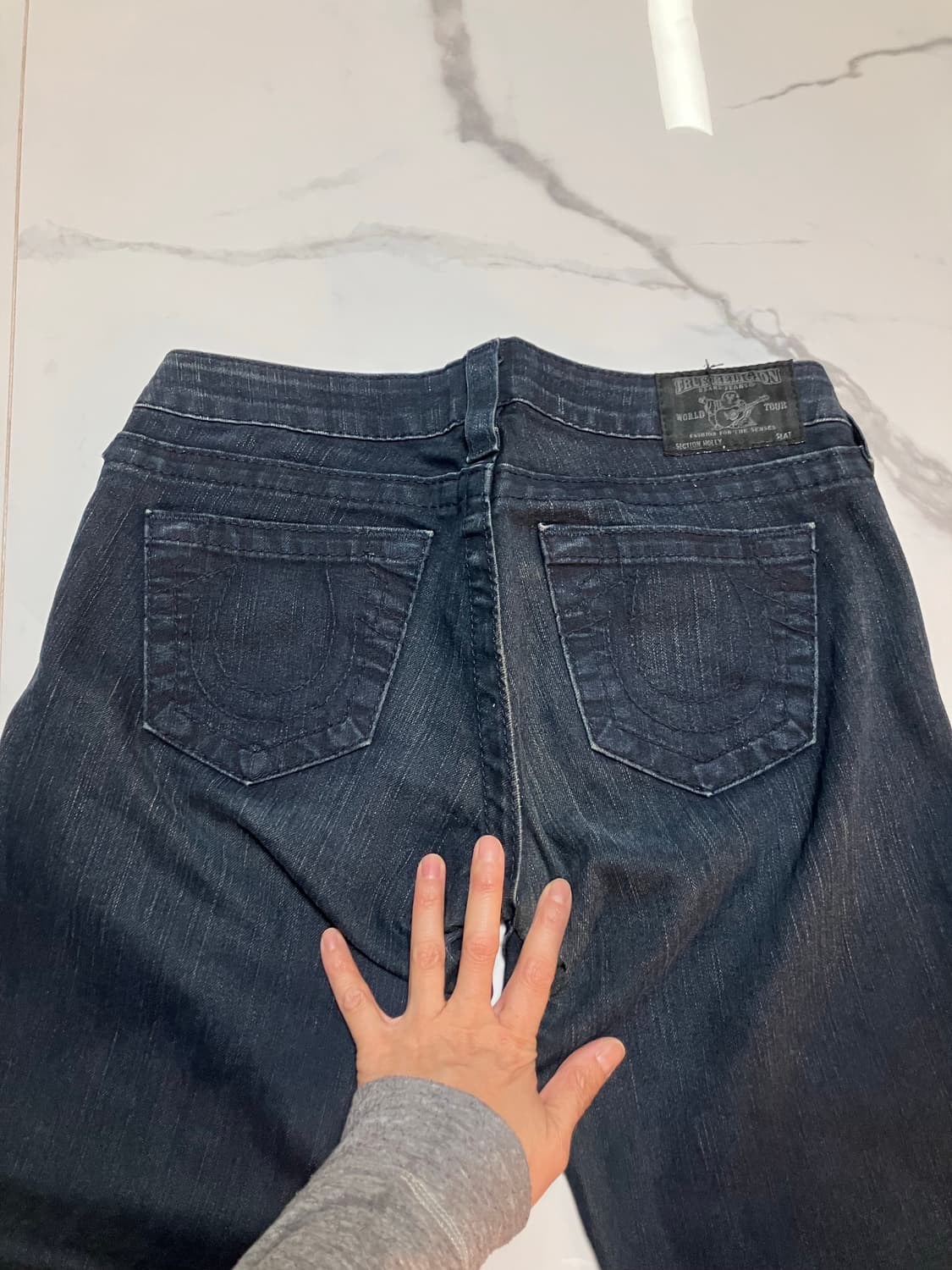 트루릴리젼 Holly 홀리 스키니 크롭 앵클진 인디고,다크워시 청바지 상품이미지7