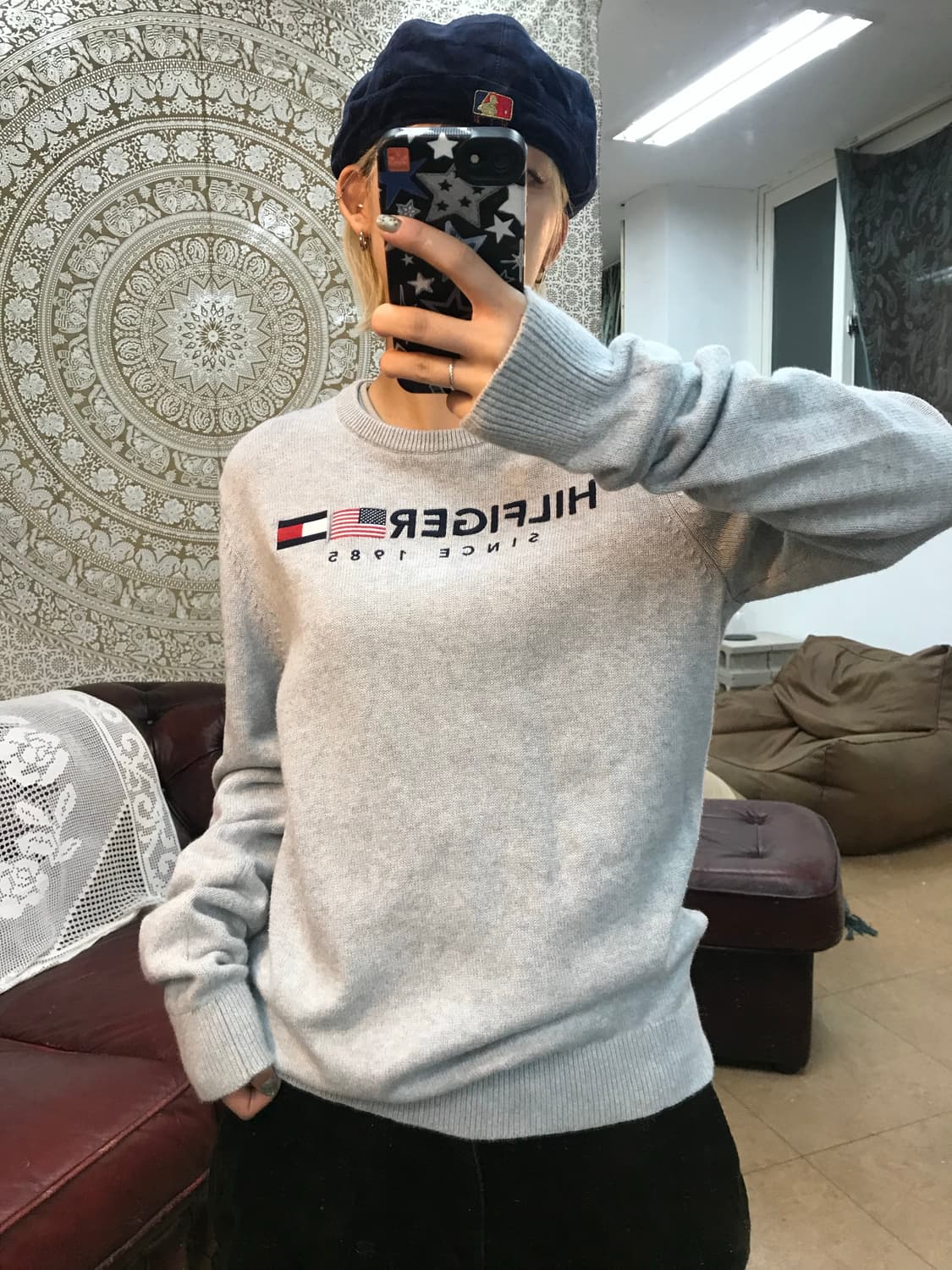 타미힐피거 자수 니트  상품이미지2