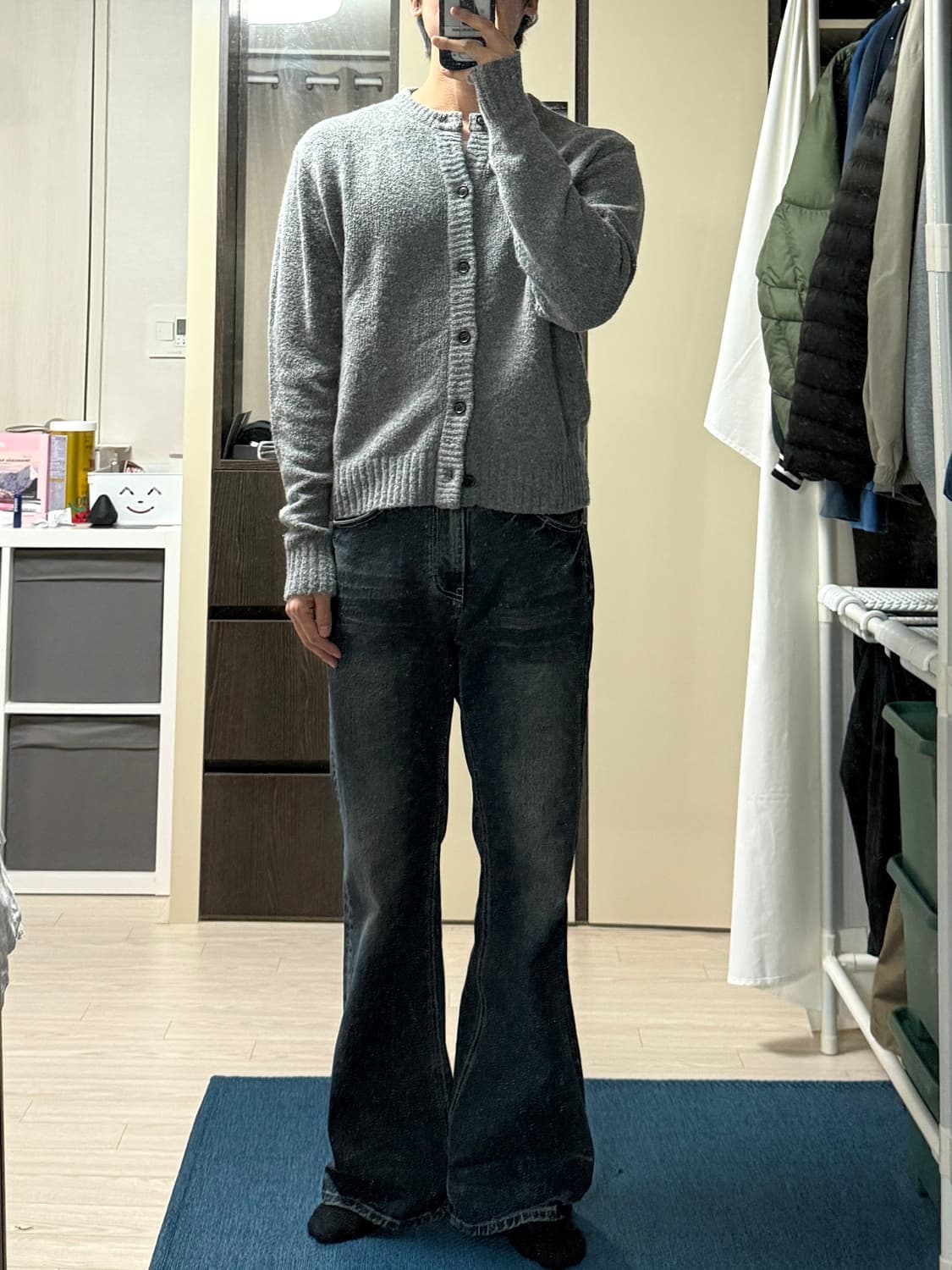 토니웩 베이비 알파카 브러시드 크루넥 가디건 L 상품이미지1