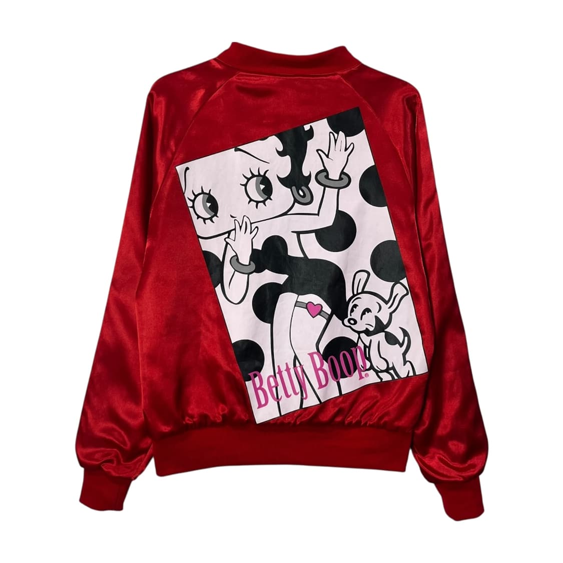 [Betty Boop] 베티붑 백프린트 새틴 자켓 상품이미지1