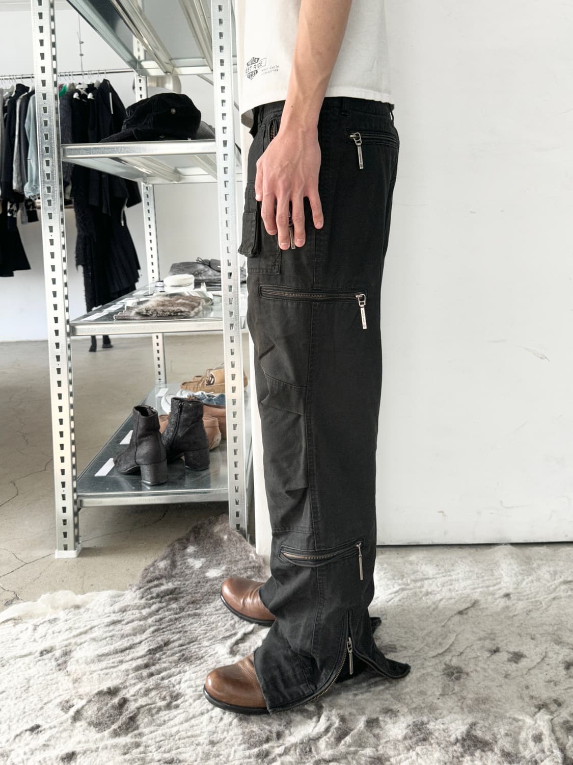 2000‘s 립반윙클 멀티 지퍼 플라이트 카고 팬츠 상품이미지3