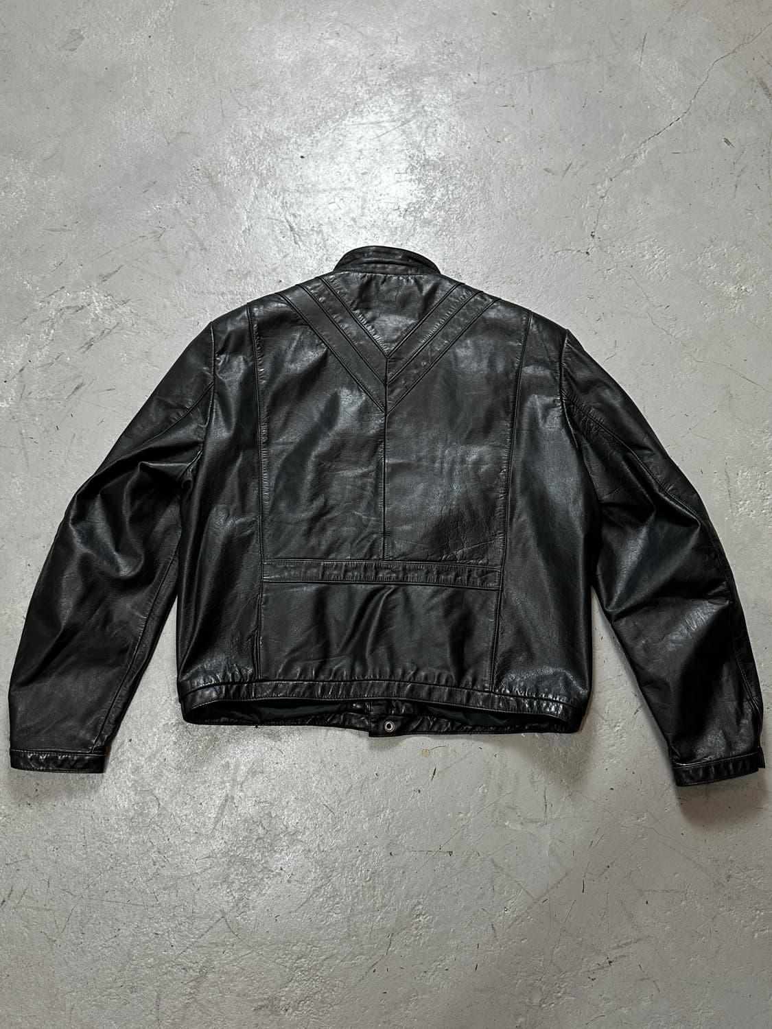 90's 빈티지 크롭 레더 자켓 빈티지 카페레이서 레더 자켓 상품이미지4