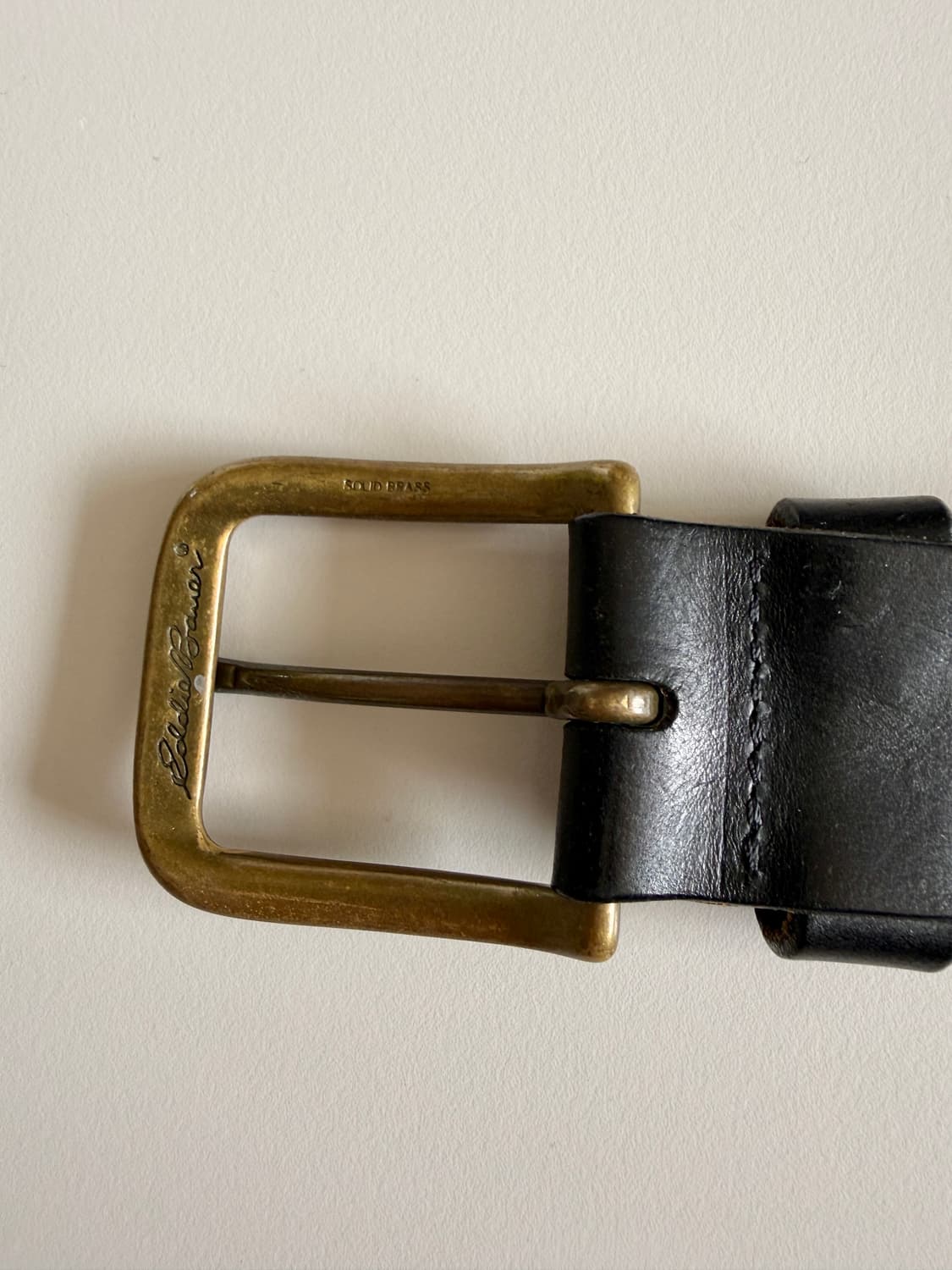 eddie bauer solid brass leather belt 상품이미지3