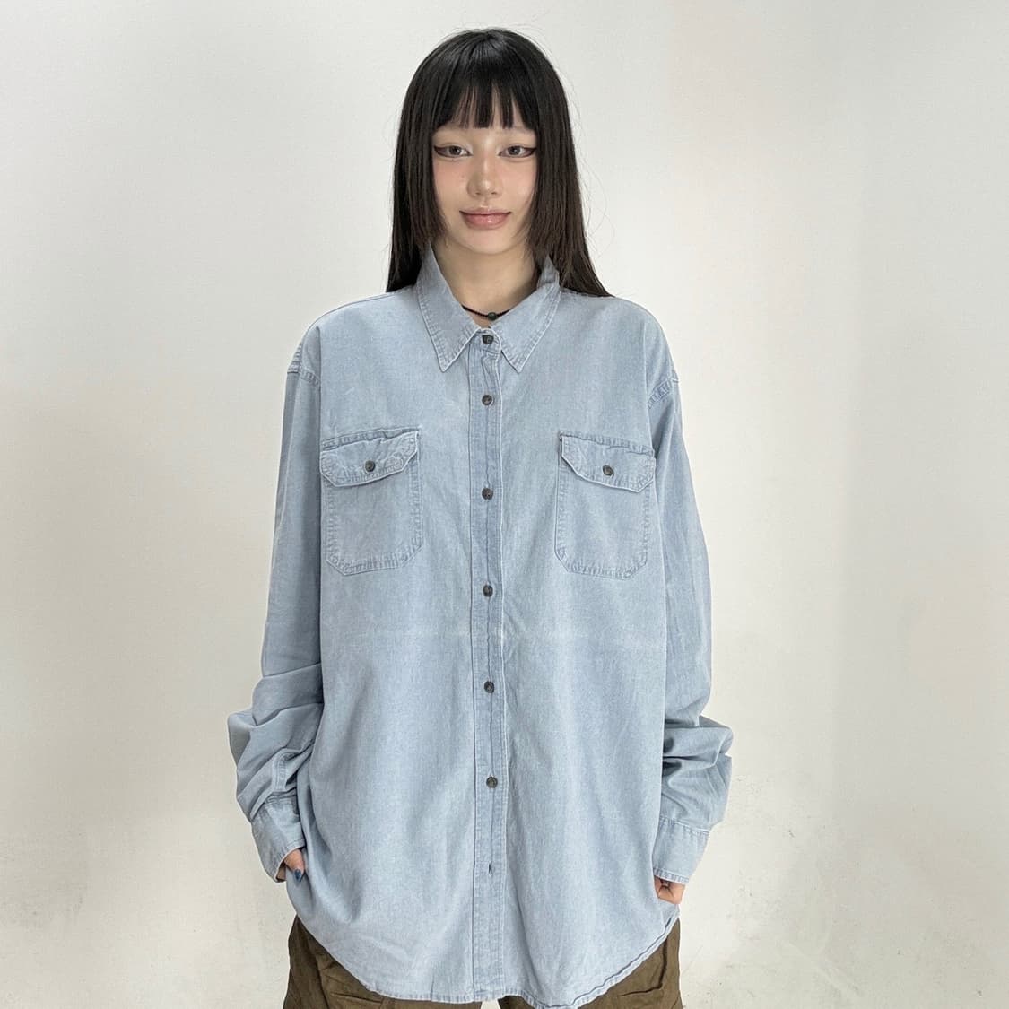 Wrangler 데님 긴팔셔츠 상품이미지1
