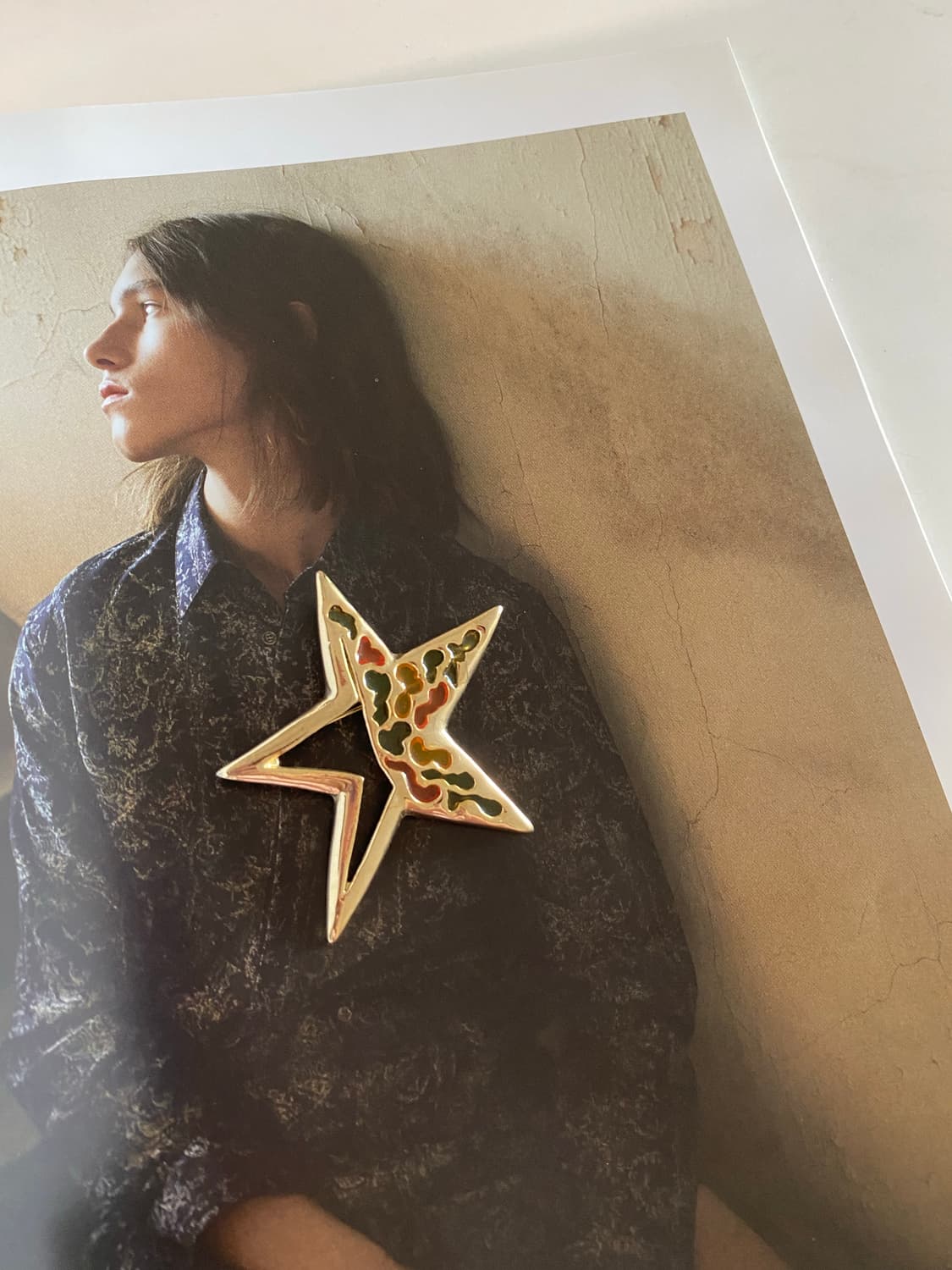 빈티지 스타 별 모양 브로치 수입 상품이미지3