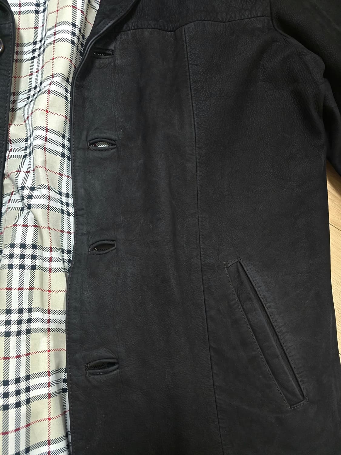 빈티지 스웨이드 가죽 자켓 L made in italy 상품이미지2