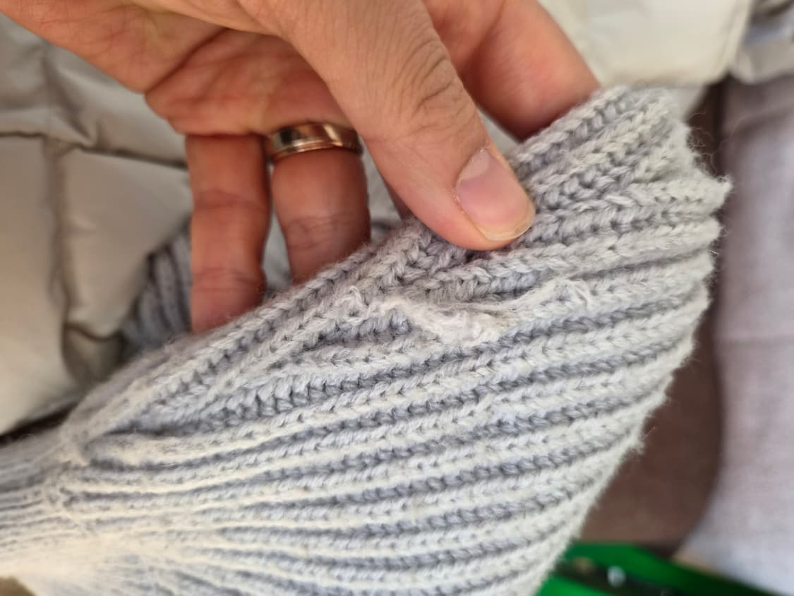 부루넬 여성 니트 배색후드패딩 40사이즈 상품이미지10