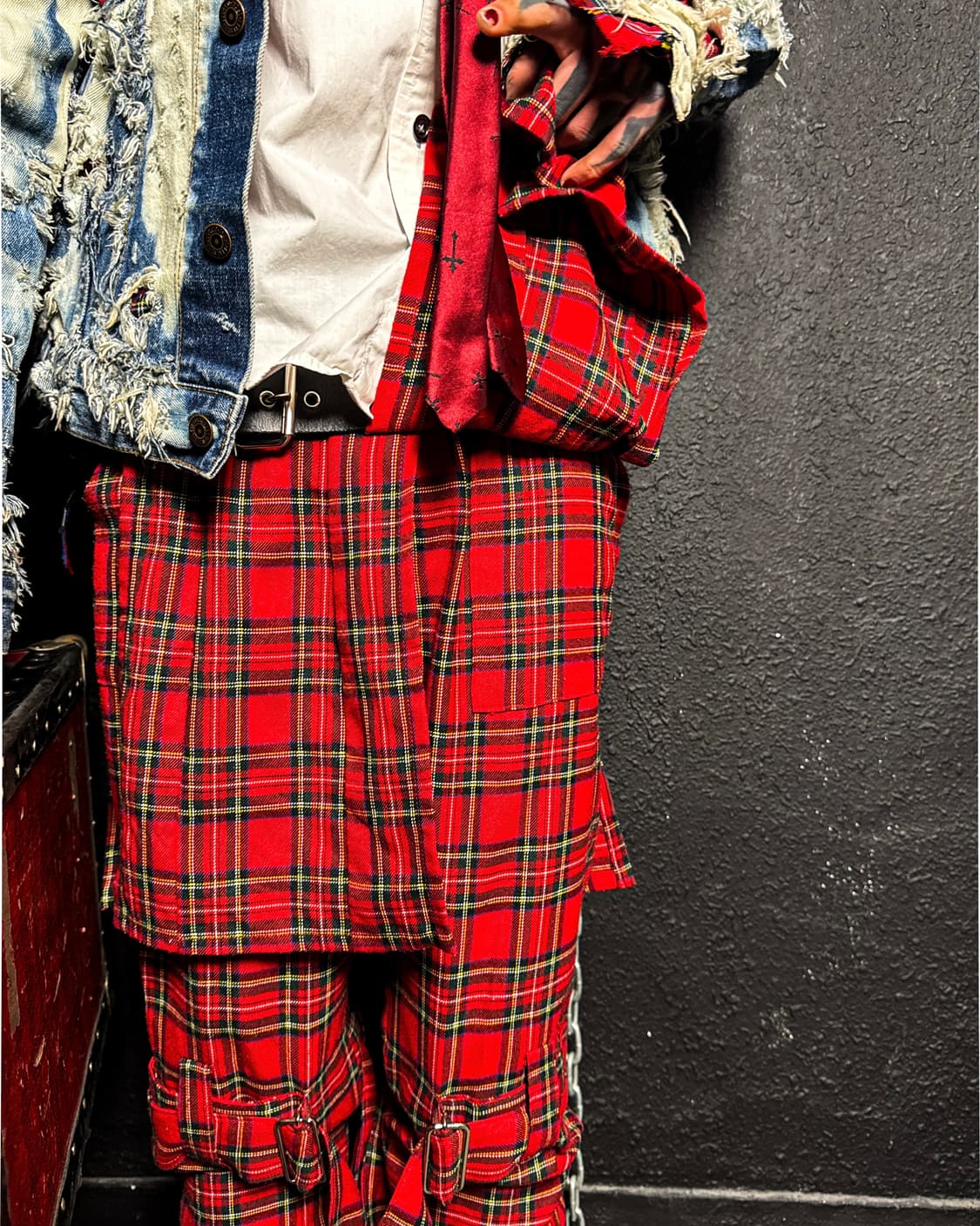 Red Tartan Bondage Pants 상품이미지3