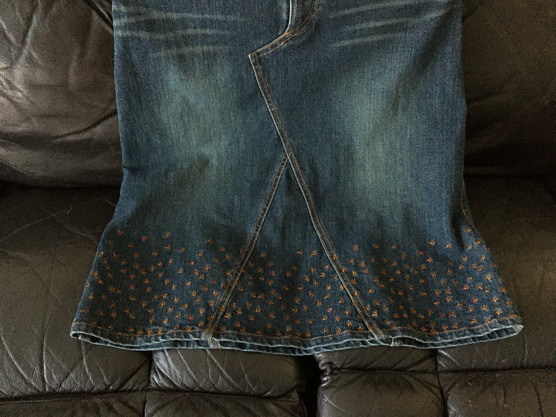 denim flare midi skirt 상품이미지2