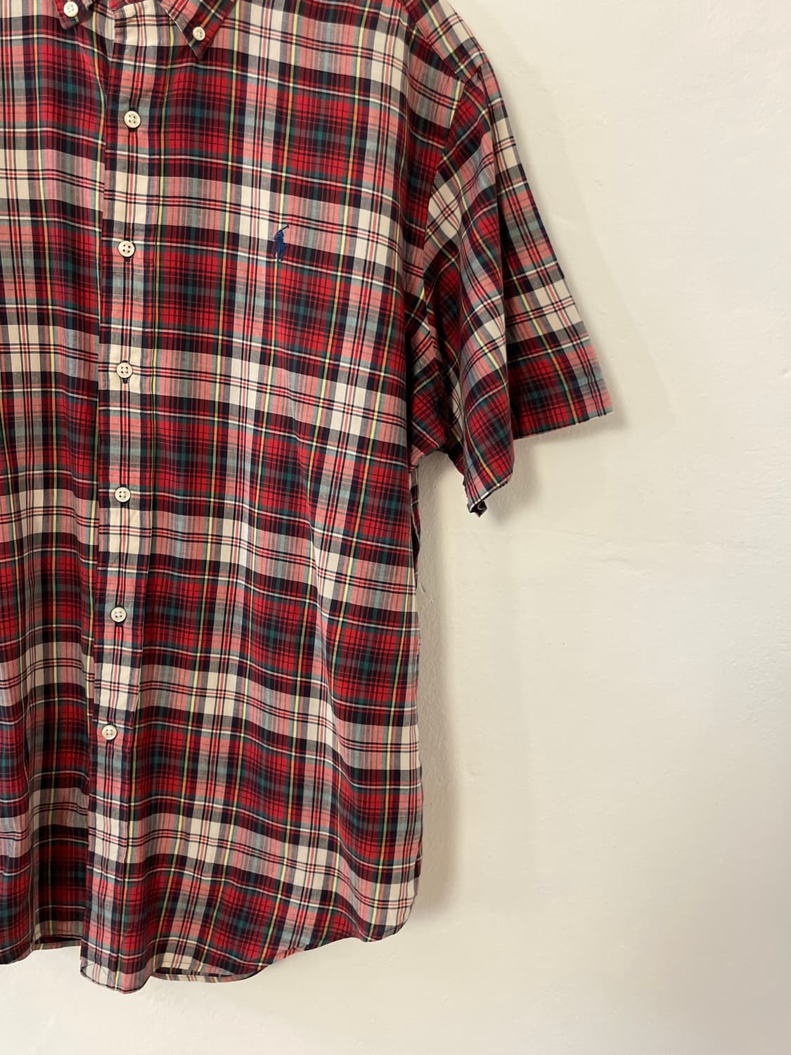 폴로 커스텀핏 체크 반팔 셔츠  상품이미지3