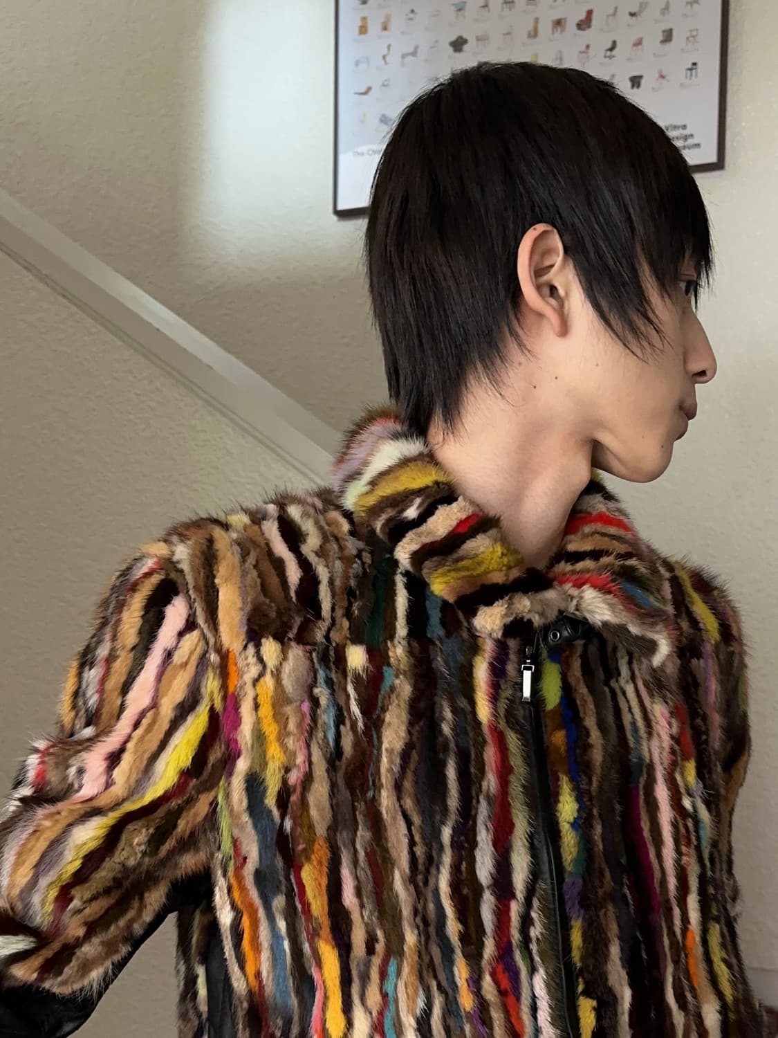 밍크 멀티컬러 럭셔리 자켓 상품이미지1